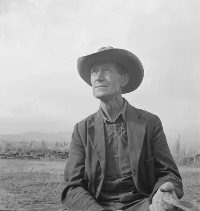 Framed Print : Farmer from Nebraska now developing eighty-acre stump farm, Bonner County, Idaho, 1939. Creator: Dorothea Lange Framed Print : Farmer from Nebraska now developing eighty-acre stump farm, Bonner County, Idaho, 1939. Creator: Dorothea Lange