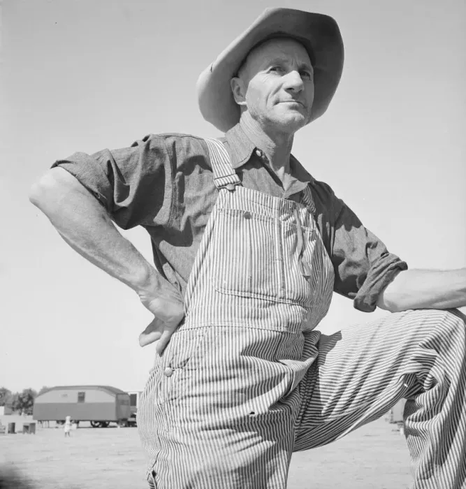 Framed Print : Farmer from Nebraska in emergency camp for migratory work... Calipatria, Imperial County, CA, 1939. Creator: Dorothea Lange Framed Print : Farmer from Nebraska in emergency camp for migratory work... Calipatria, Imperial County, CA, 1939. Creator: Dorothea Lange