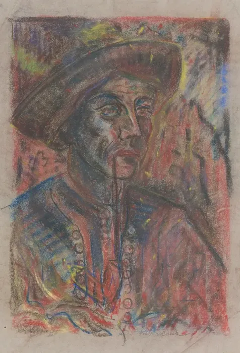Framed Print : Farmer with a pipe, about 1942. Creator: Arnold Peter Weisz-Kubincan Framed Print : Farmer with a pipe, about 1942. Creator: Arnold Peter Weisz-Kubincan