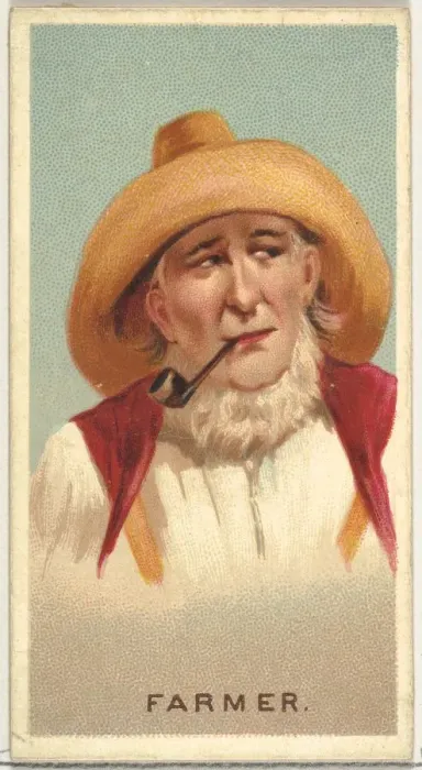 Framed Print : Farmer, from Worlds Smokers series (N33) for Allen & Ginter Cigarettes, 1888 Framed Print : Farmer, from Worlds Smokers series (N33) for Allen & Ginter Cigarettes, 1888