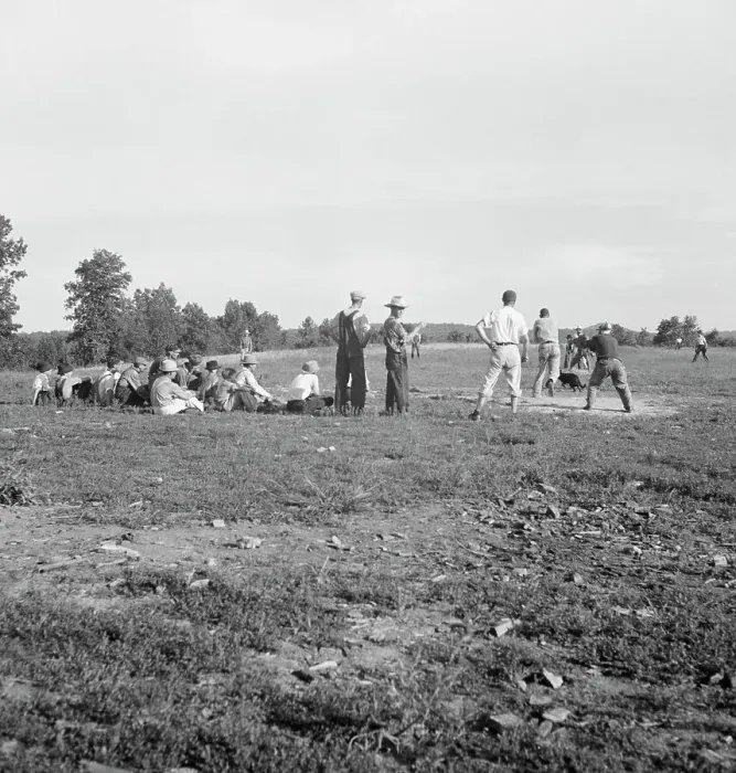 Framed Print : Farmers baseball game in the country... near Mountain Home, northern Arkansas, 1938. Creator: Dorothea Lange Framed Print : Farmers baseball game in the country... near Mountain Home, northern Arkansas, 1938. Creator: Dorothea Lange