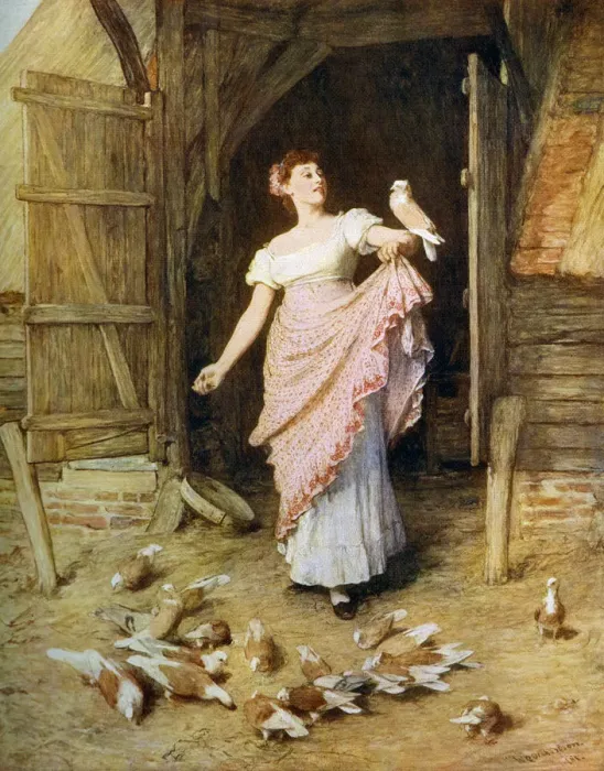 Framed Print : The Farmers Daughter, 1881, (1912). Artist: William Quiller Orchardson Framed Print : The Farmers Daughter, 1881, (1912). Artist: William Quiller Orchardson