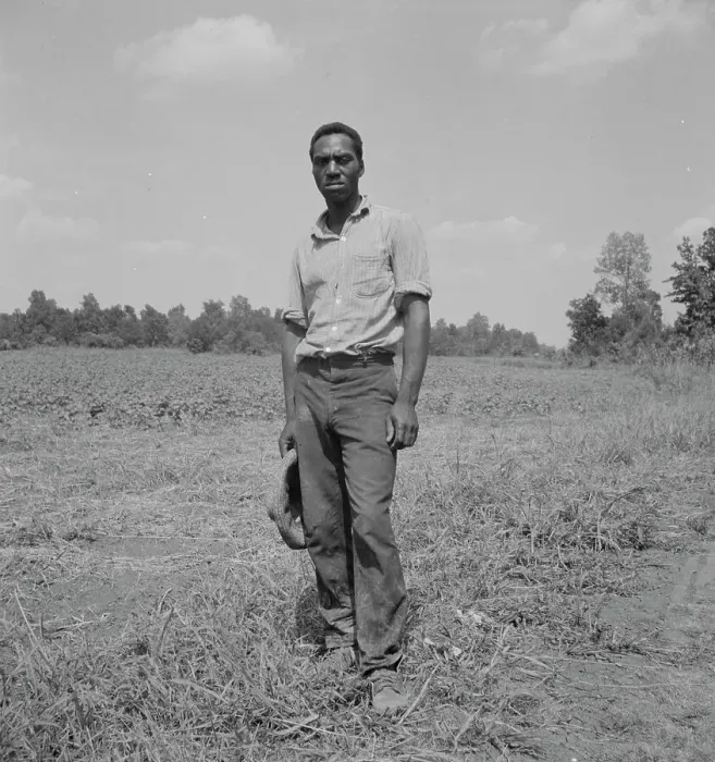 Framed Print : One of the farmers at the Delta cooperative farm, Hillhouse, Mississippi, 1937. Creator: Dorothea Lange Framed Print : One of the farmers at the Delta cooperative farm, Hillhouse, Mississippi, 1937. Creator: Dorothea Lange