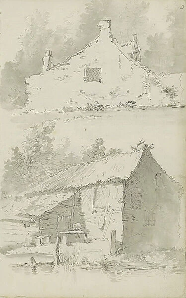 Farmers houses, c.1780-c.1800. Creator: Bernhard Heinrich Thier