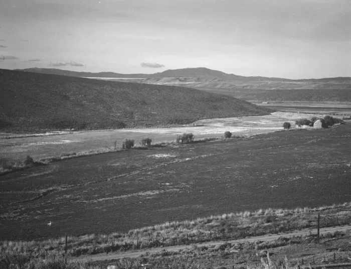 Framed Print : Farmers have just sown their winter wheat, Small Finger Valley, Eastern Oregon, 1939. Creator: Dorothea Lange Framed Print : Farmers have just sown their winter wheat, Small Finger Valley, Eastern Oregon, 1939. Creator: Dorothea Lange