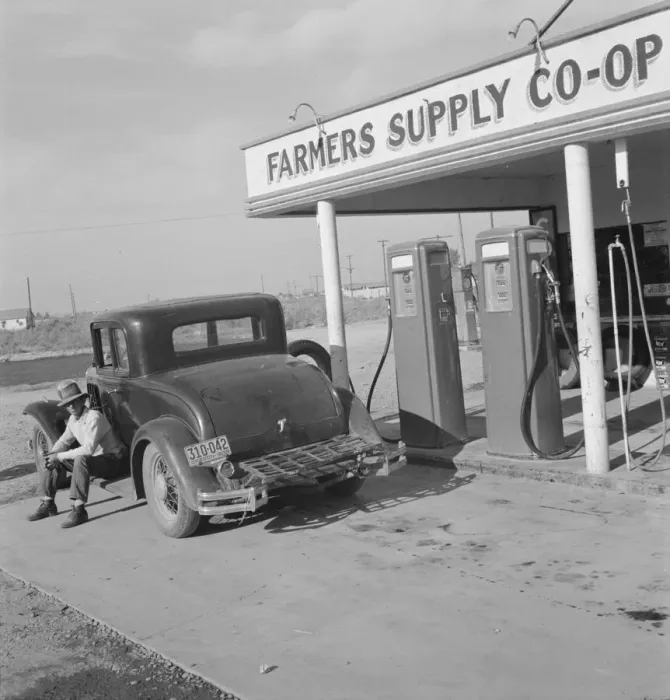 Framed Print : Farmers supply co-op, Nyssa, Malheur County, Oregon, 1939. Creator: Dorothea Lange Framed Print : Farmers supply co-op, Nyssa, Malheur County, Oregon, 1939. Creator: Dorothea Lange
