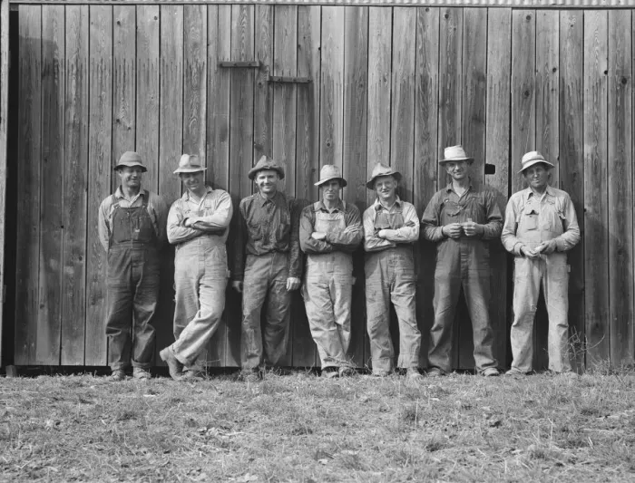 Framed Print : Here are the farmers who have bought machin... West Carlton, Yamhill County, Oregon, 1939 Creator: Dorothea Lange Framed Print : Here are the farmers who have bought machin... West Carlton, Yamhill County, Oregon, 1939 Creator: Dorothea Lange