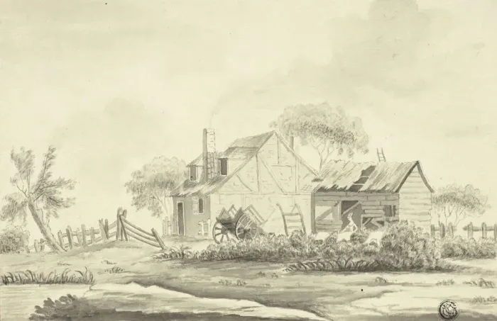 Framed Print : Farmhouse, c. 1770. Creator: Paul Sandby Framed Print : Farmhouse, c. 1770. Creator: Paul Sandby