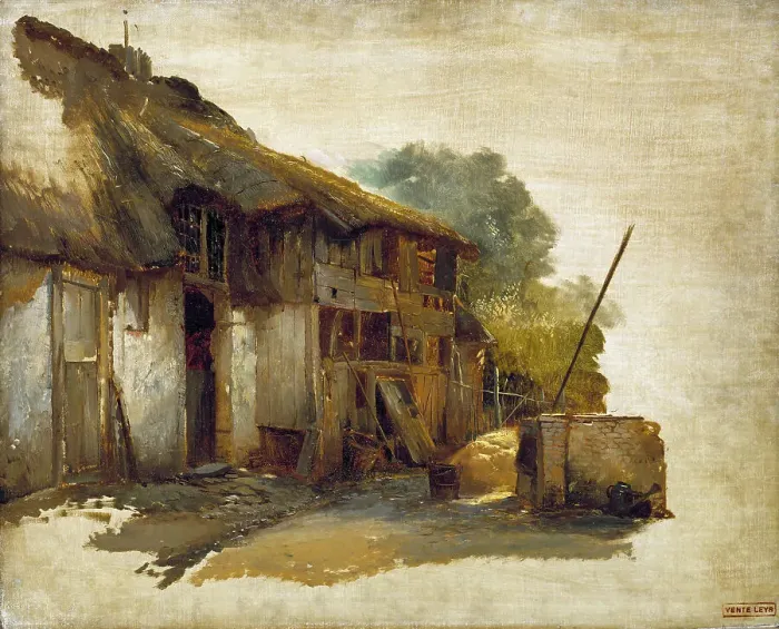 Framed Print : Farmhouse. Creator: Jan August Hendrik Leys Framed Print : Farmhouse. Creator: Jan August Hendrik Leys