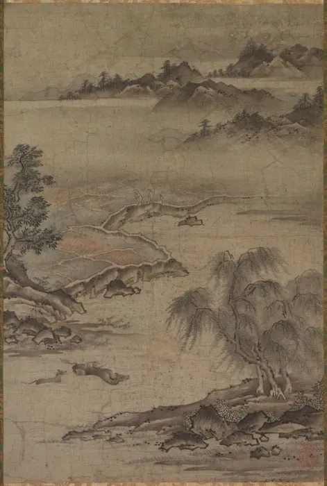 Framed Print : Farming and Herding Buffalo in Summer, mid- to late 1500s. Creator: Kan? J?shin (Hideyori) Framed Print : Farming and Herding Buffalo in Summer, mid- to late 1500s. Creator: Kan? J?shin (Hideyori)