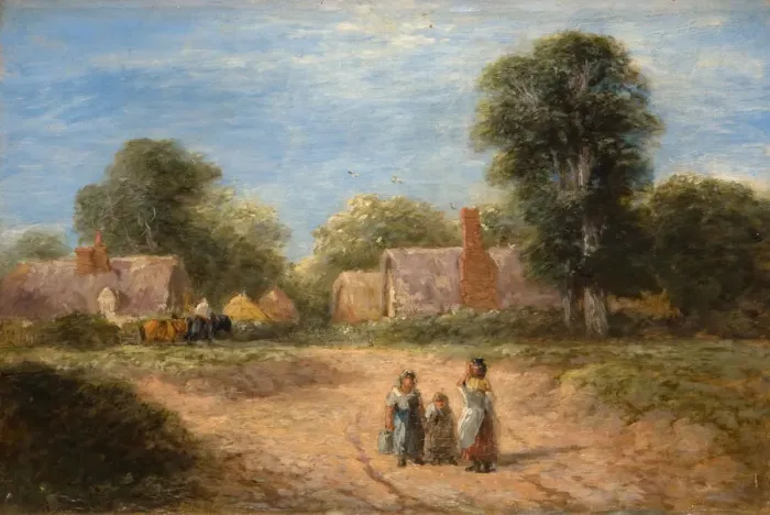 Framed Print : The Farmstead, 1848. Creator: David Cox the elder Framed Print : The Farmstead, 1848. Creator: David Cox the elder