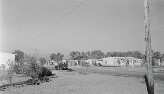 Framed Print : Farmworkers homes, Glendale, Arizona, 1936. Creator: Dorothea Lange Framed Print : Farmworkers homes, Glendale, Arizona, 1936. Creator: Dorothea Lange