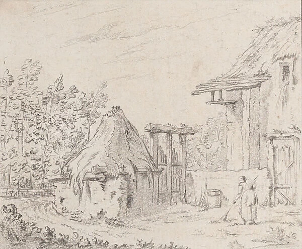 Farmyard, 1758. Creator: Barthelemy-Augustin Blondel d Azincourt