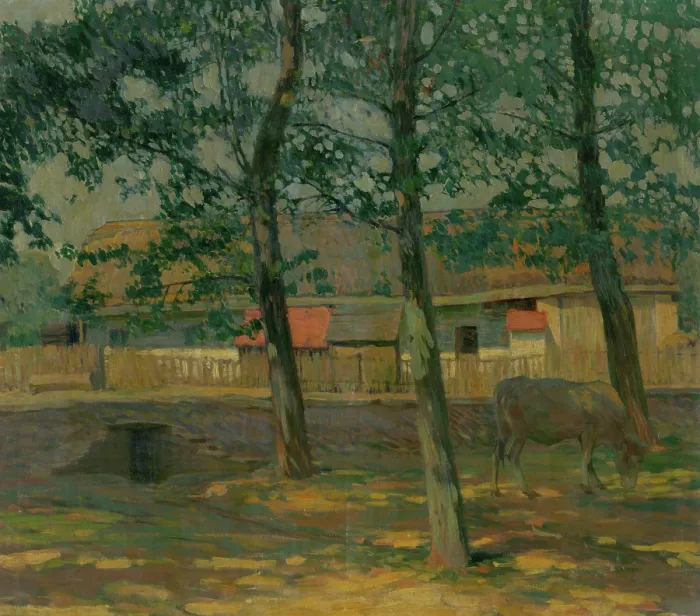 Framed Print : Farmyard, 1928-1938. Creator: Antonin Hudecek Framed Print : Farmyard, 1928-1938. Creator: Antonin Hudecek