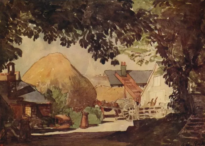 Framed Print : The Farmyard, c1915. Artist: Alfred William Rich Framed Print : The Farmyard, c1915. Artist: Alfred William Rich