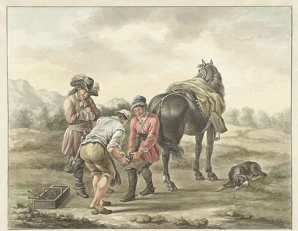 Farrier in landscape, 1741-1820. Creator: Abraham Delfos
