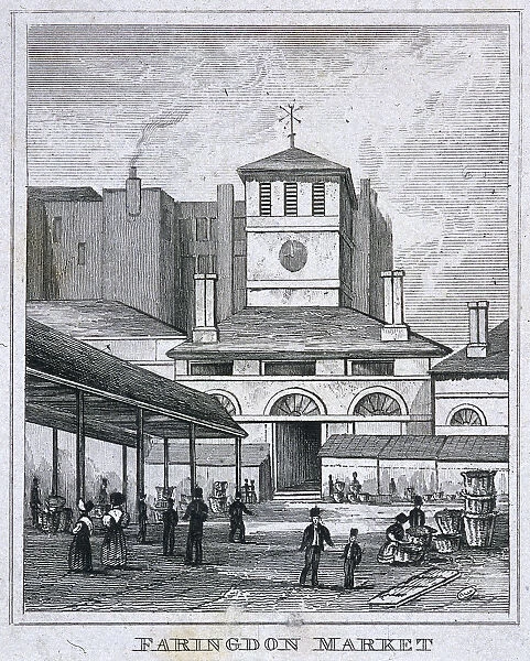 Farringdon Market, London, c1830