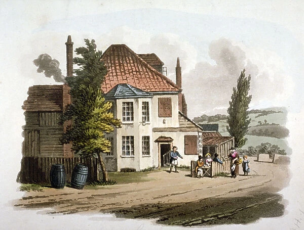 The Farthing Pie House Inn on St Marylebone New Road, London, c1810