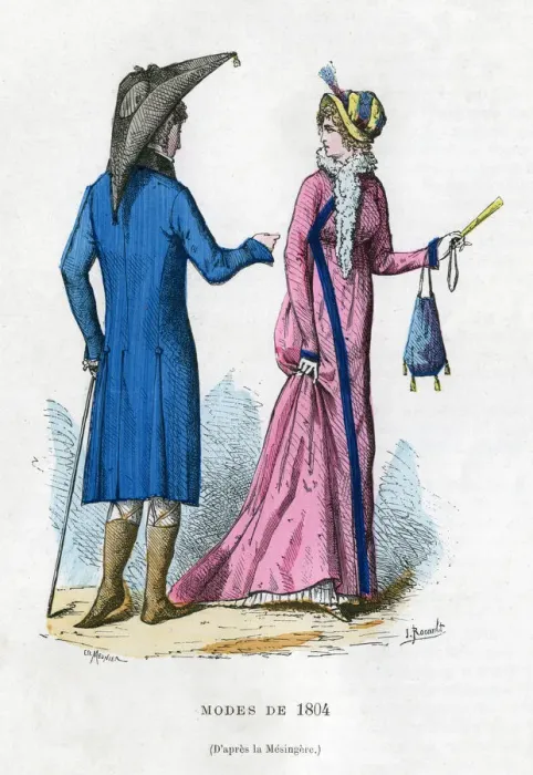 Framed Print : Fashion of 1804 (1882-1884). Artist: Meunier Framed Print : Fashion of 1804 (1882-1884). Artist: Meunier