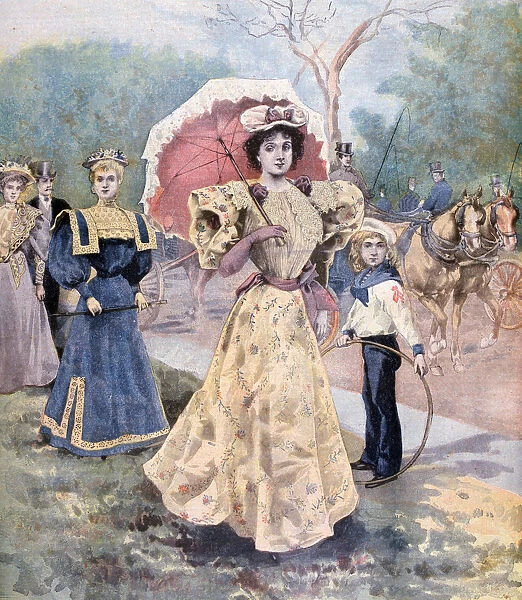 The fashion in 1894. A print from the Le Petit Journal, 16th July 1894