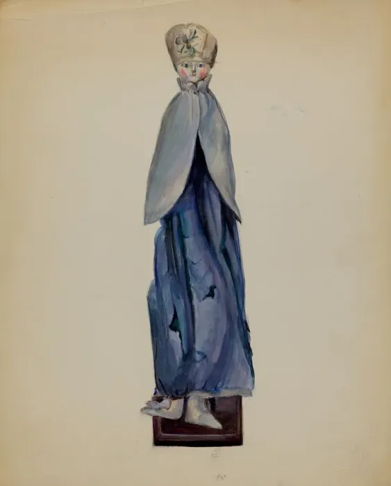 Framed Print : Fashion Doll, c. 1936. Creator: Mina Lowry Framed Print : Fashion Doll, c. 1936. Creator: Mina Lowry