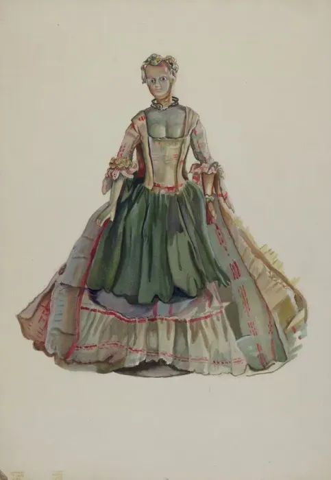 Framed Print : Fashion Doll, c. 1937. Creator: Gwyneth King Framed Print : Fashion Doll, c. 1937. Creator: Gwyneth King