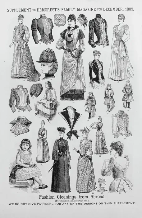 Framed Print : Fashion gleanings from abroad, 1889. Creator: Unknown Framed Print : Fashion gleanings from abroad, 1889. Creator: Unknown