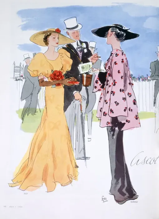 Framed Print : Fashion illustration, 1935 Framed Print : Fashion illustration, 1935