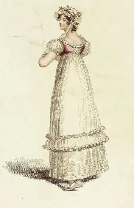 Framed Print : Fashion Plate (Afternoon Dress), 1815. Creator: John Bell Framed Print : Fashion Plate (Afternoon Dress), 1815. Creator: John Bell