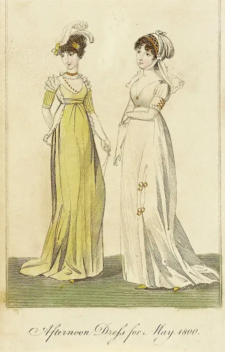 Framed Print : Fashion Plate (Afternoon Dress for May, 1800), 1800. Creator: Unknown Framed Print : Fashion Plate (Afternoon Dress for May, 1800), 1800. Creator: Unknown