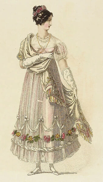 Fashion Plate (Ball Dress), 1816. Creator: Rudolph Ackermann