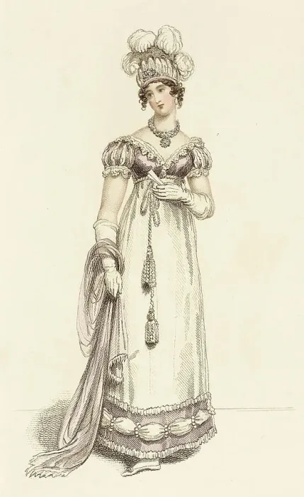 Framed Print : Fashion Plate (Baronial Helmet & Arundel Fete Dress), 1815. Creator: John Bell. Fashion Plate (Baronial Helmet & Arundel Fete Dress), 1815. Creator: John Bell Framed Print : Fashion Plate (Baronial Helmet & Arundel Fete Dress), 1815. Creator: John Bell. Fashion Plate (Baronial Helmet & Arundel Fete Dress), 1815. Creator: John Bell