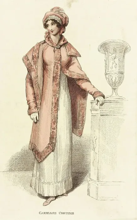 Framed Print : Fashion Plate (Carriage Costume), 1813. Creator: Unknown Framed Print : Fashion Plate (Carriage Costume), 1813. Creator: Unknown