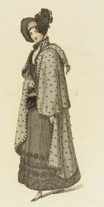 Framed Print : Fashion Plate (Carriage Dress), 1818. Creator: Rudolph Ackermann Framed Print : Fashion Plate (Carriage Dress), 1818. Creator: Rudolph Ackermann