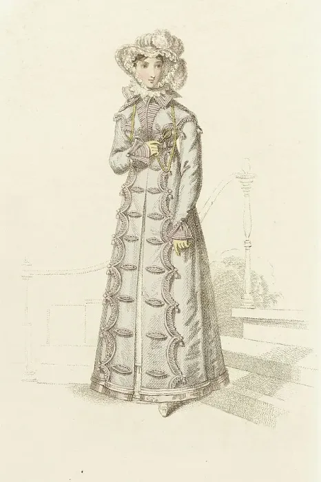 Framed Print : Fashion Plate (Carriage Dress), 1821. Creator: John Bell Framed Print : Fashion Plate (Carriage Dress), 1821. Creator: John Bell