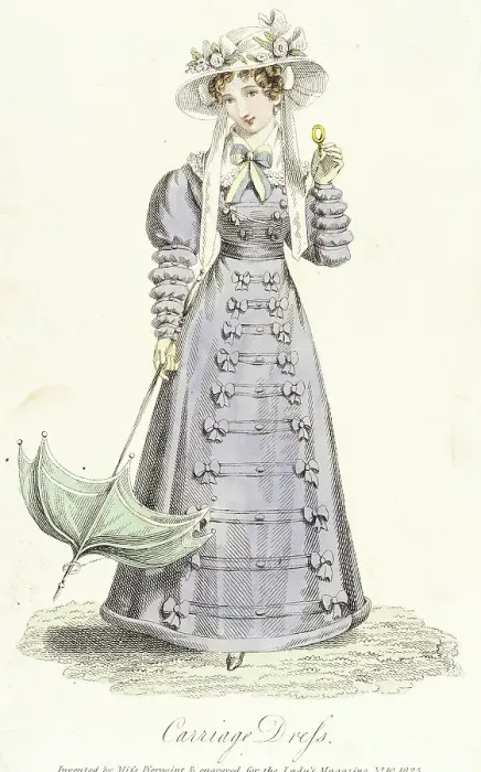 Framed Print : Fashion Plate (Carriage Dress), 1825. Creator: Unknown Framed Print : Fashion Plate (Carriage Dress), 1825. Creator: Unknown