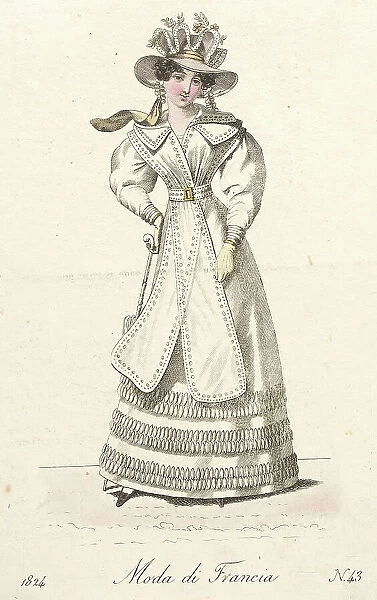 Fashion Plate (Corriere delle Dame), 1824. Creator: Unknown