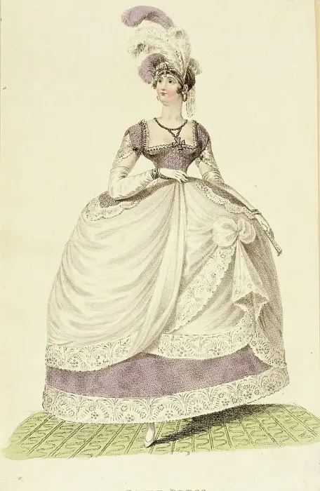 Framed Print : Fashion Plate (Court Dress), 1810. Creator: Unknown Framed Print : Fashion Plate (Court Dress), 1810. Creator: Unknown