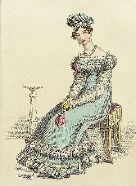Fashion Plate (Dinner Dress), 1822. Creator: John Bell