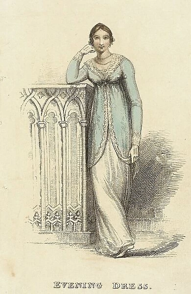 Fashion Plate (Evening Dress), 1813. Creator: Unknown