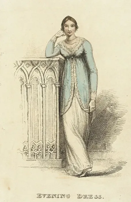 Framed Print : Fashion Plate (Evening Dress), 1813. Creator: Unknown Framed Print : Fashion Plate (Evening Dress), 1813. Creator: Unknown