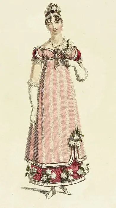 Framed Print : Fashion Plate (Evening Dress), 1815. Creator: Rudolph Ackermann Framed Print : Fashion Plate (Evening Dress), 1815. Creator: Rudolph Ackermann