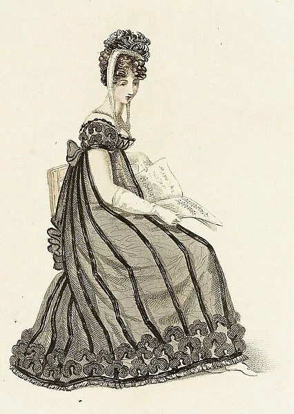 Fashion Plate (Evening Dress), 1819. Creator: John Bell