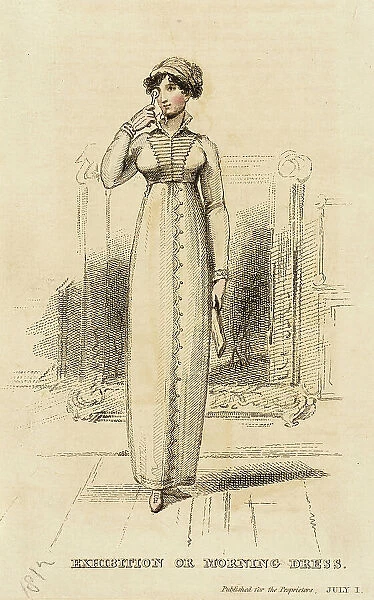 Fashion Plate (Exhibition or Morning Dress), 1812. Creator: Unknown