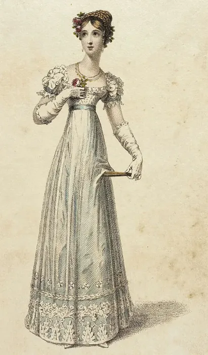 Framed Print : Fashion Plate (Full Dress), 1823. Creator: Rudolph Ackermann Framed Print : Fashion Plate (Full Dress), 1823. Creator: Rudolph Ackermann