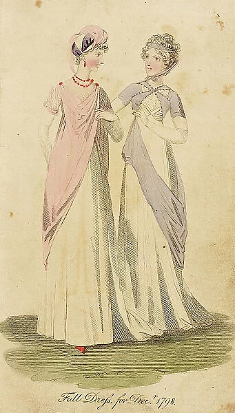 Fashion Plate (Full Dress for Decr. 1798), 1798. Creator: Unknown
