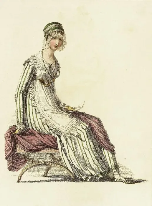 Framed Print : Fashion Plate (Half Dress), 1814. Creator: Rudolph Ackermann Framed Print : Fashion Plate (Half Dress), 1814. Creator: Rudolph Ackermann