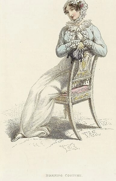 Fashion Plate (Morning Costume), 1812. Creator: Rudolph Ackermann