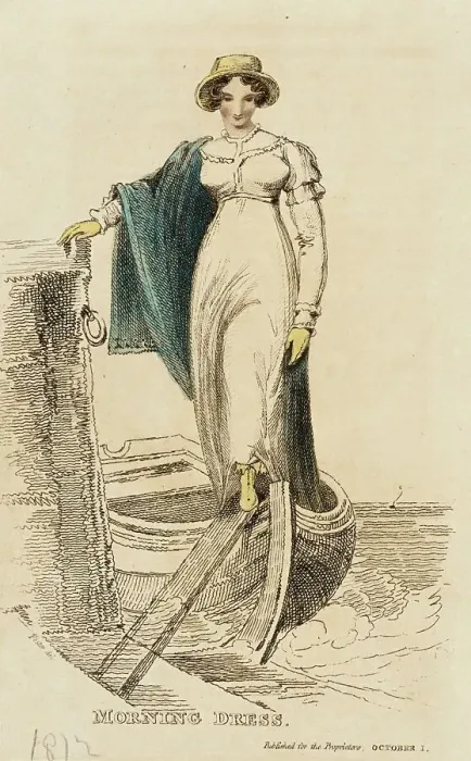 Framed Print : Fashion Plate (Morning Dress), 1812. Creator: Unknown Framed Print : Fashion Plate (Morning Dress), 1812. Creator: Unknown