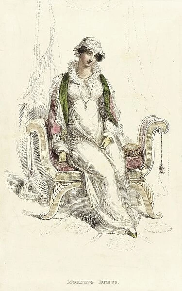 Fashion Plate (Morning Dress), 1812. Creator: Rudolph Ackermann